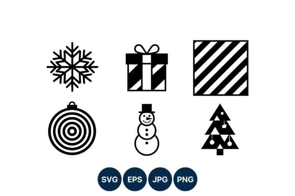 Black White Christmas Holiday Icons: A Designer's Review