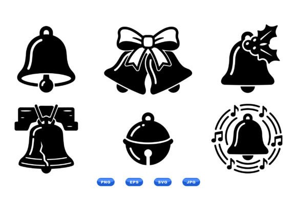 Christmas Bell Clipart Pack: Perfect for Holiday Graphics