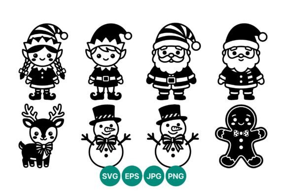 Christmas Characters Clip Art: A Festive Graphics Treasure