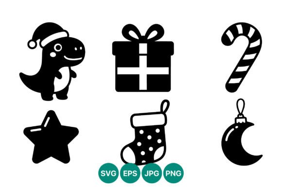 Christmas Dinosaur Icon Set: A Festive Embroidery Review
