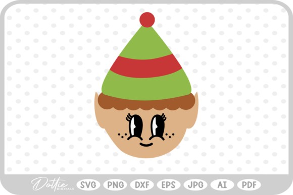 Christmas Elf Face SVG PNG DXF: A Versatile Graphics Asset