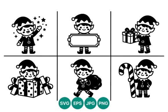 Christmas Elf Icons: A Versatile Graphics Collection for Creative Marketers
