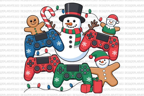 Christmas Gamer Snowman Png: A Festive Graphics Gem