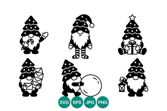 Christmas Gnome Vector Set: A Charming Illustration for Graphics