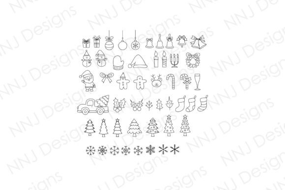 Christmas Outline Decorations SVG: A Festive Touch