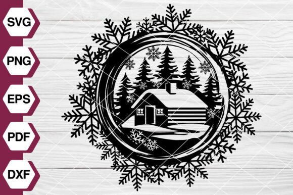 Christmas Scene SVG EP611: A Festive Graphics and Illustrations Asset