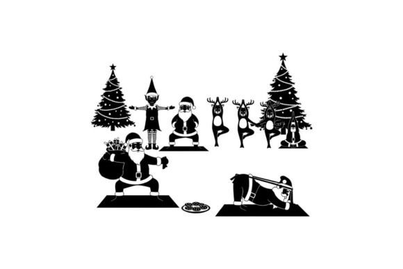 Christmas Silhouette Graphics: A Versatile Illustration