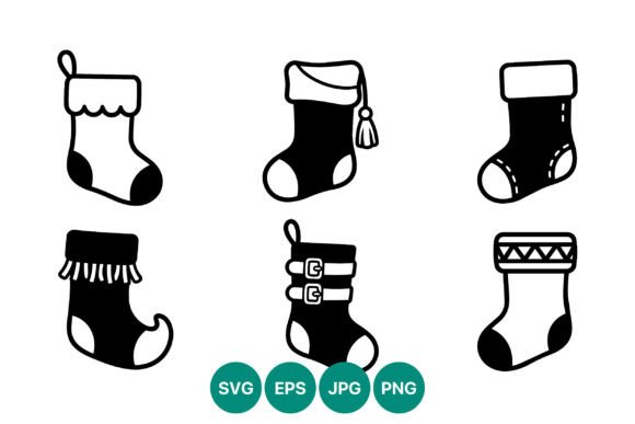 Christmas Stockings Icons: A Versatile Embroidery Design
