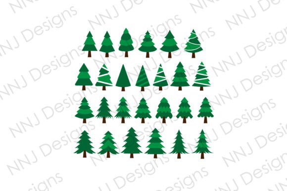 Christmas Tree SVG Set: Ideal for Festive Graphics