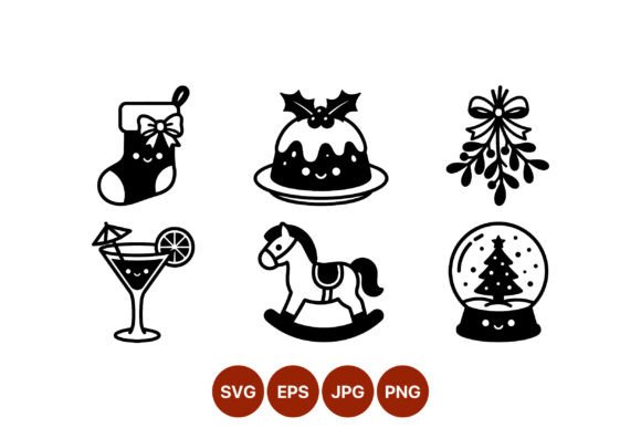 Cute Christmas Stocking Pudding: A Charming Graphics Collection