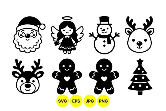 Cute Christmas SVG Icon Set: A Festive Graphics and Illustrations Must-Have