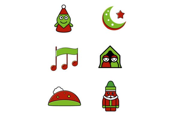 Elegant Christmas Vector Icons for Handmade Graphics