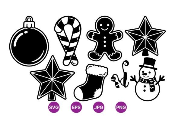 Festive Christmas SVG Clipart Set: Perfect for Modern Graphics and Illustrations