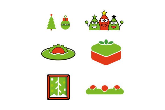 Festive Joy Christmas Flat Icon Bundle: A Must-Have for Holiday Graphics