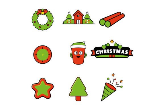 Frosty Holiday Christmas Flat Icon Pack: A Graphics and Illustrations Must-Have