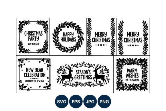 Holiday Greeting Cards: A Fresh Graphics and Illustrations Set